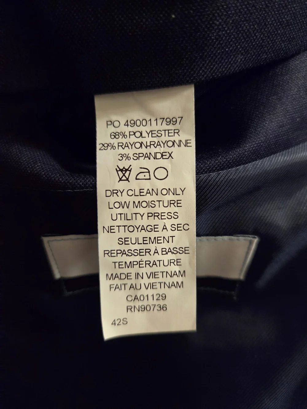 Van Heusen Men's Dark Blue Two-Button Blazer